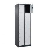 C+P Schließfachschrank Classic PLUS 2x5Fächer 1850x600x500mm s.grl.gr
