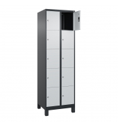 C+P Schließfachschrank Classic PLUS 2x5Fächer 1950x600x500mm s.grl.gr