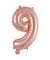 Folienballon Mini Zahl 9 rose