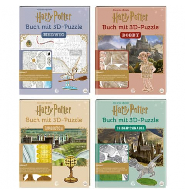 Jugendbuch mit Harry Potter mit 3D-Puzzle