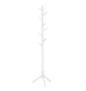 Kleiderständer RCR04WT weiß Holz 8 Haken 47,0 x 175,0 cm