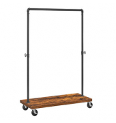 Rollgarderobe braun Metall 2 Haken 104,5 x 162,0 cm