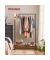 Rollgarderobe braun Metall 2 Haken 104,5 x 162,0 cm