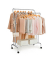 Rollgarderobe silber Metall 4 Haken 103,5 x 141,0  155,0 cm