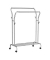 Rollgarderobe silber Metall 4 Haken 103,5 x 141,0  155,0 cm