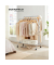 Rollgarderobe silber Metall 4 Haken 103,5 x 141,0  155,0 cm
