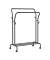Rollgarderobe schwarz Metall 4 Haken 103,5 x 141,0  155,0 cm