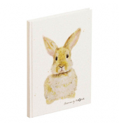 Notizbuch 26098-15, Hase, weiß, A5, punktkariert, 70g, 64 Blatt / 128 Seiten