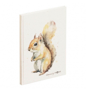 Notizbuch 26099-15, Eichhörnchen, weiß, A5, punktkariert, 70g, 64 Blatt / 128 Seiten