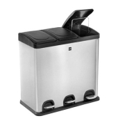M&uuml;lleimer the seperator, 3x20 Liter, EdelstahlTragegriff Deckel Einsatz Griffrand