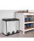 the seperator Mülltrenner 3x 20 l silber