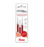 3 Pentel EnerGel Gelschreiberminen rot