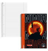 Collegeblock 10-67927321 Ninja Power, Ninja, Lineatur 27 / liniert mit Rand innen/außen, A4, 90g, schwarz, 80 Blatt