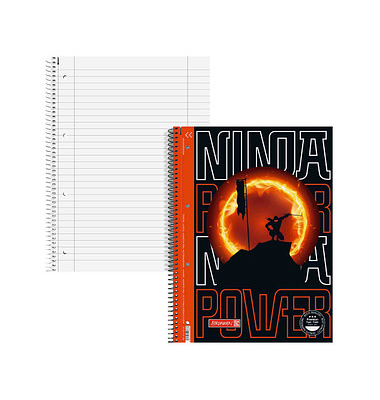 Collegeblock Ninja Power Lineatur 27 liniert DIN A4 Innen- und Außenrand