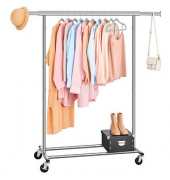 Rollgarderobe HSR13S silber Metall 92,0 - 132,0 x 160,0 cm