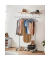 Rollgarderobe HSR13S silber Metall 92,0 - 132,0 x 160,0 cm