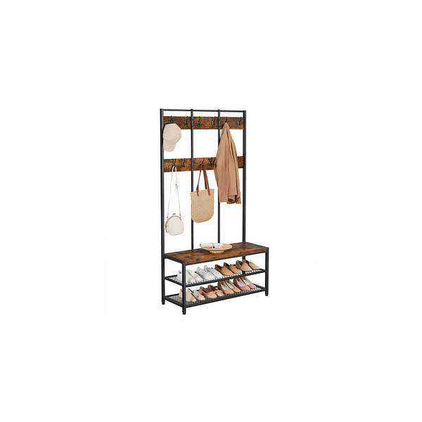 6955880359288 - Vasagle große Garderobenständer mit Sitzbank im Industrie Design Garderobe mit 12 Kleiderhaken und Schuhregal Flurregal Flur Diele Schlafzimmer 6955880359288 - Vasagle große Garderobenständer mit Sitzbank im Industrie Design Garderobe mit 12 Kleiderhaken und Schuhregal Flurregal Flur Diele Schlafzimmer