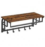 Wandgarderobe LCR12BX braun Metall 5 Haken 66,0 x 27,0 cm