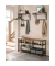 Wandgarderobe LCR12BX braun Metall 5 Haken 66,0 x 27,0 cm