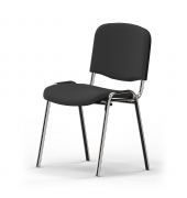 Besucherstuhl ISO gepolstert chrom grau
