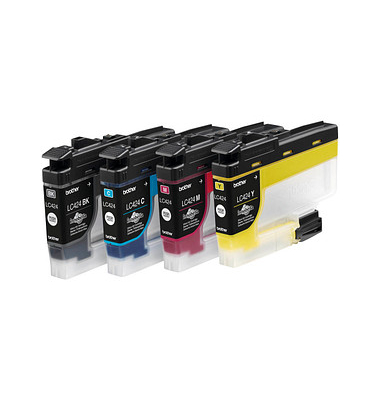 Druckerpatrone LC424VAL (LC-424VAL), schwarz/cyan/magenta/gelb, ca. 4x 750 Seiten