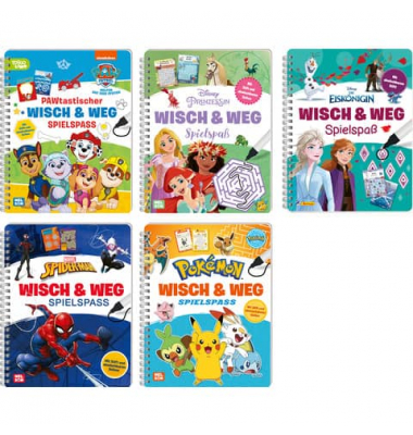 Beschäftigungsbuch Wisch & Weg, 5 Titel, sortiert