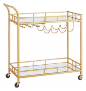 Servierwagen gold 86,0 x 38,0 x 90,0 cm