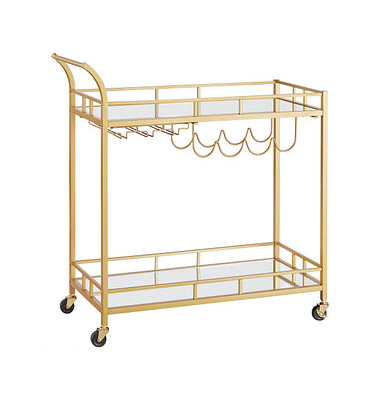 Servierwagen gold 86,0 x 38,0 x 90,0 cm