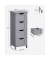 Badschrank grau 30,0 x 28,5 x 82,0 cm