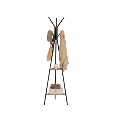 Kleiderständer grau Metall 6 Haken 49,5 x 179,0 cm