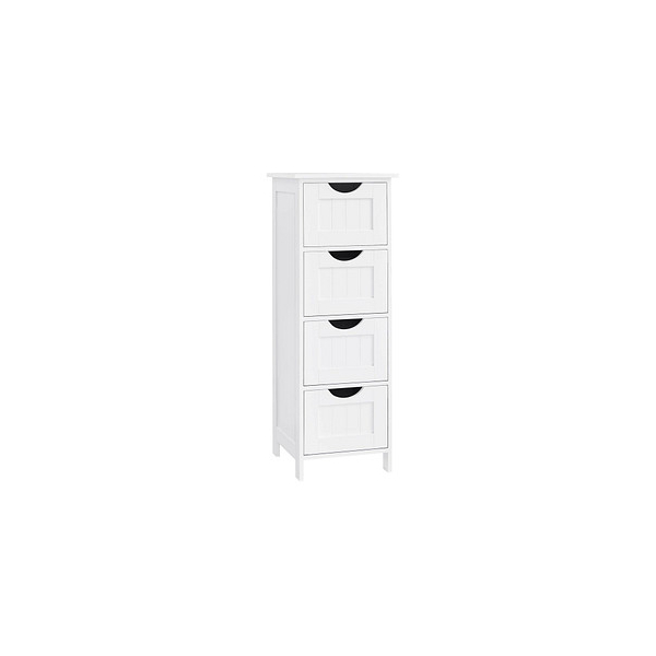 6955880320592 - Vasagle Badezimmerschrank schmaler Badschrank aus Holz mit 4 Schubladen 30 x 30 x 82 cm Wohnzimmer Schlafzimmer Flur tief freistehend 6955880320592 - Vasagle Badezimmerschrank schmaler Badschrank aus Holz mit 4 Schubladen 30 x 30 x 82 cm Wohnzimmer Schlafzimmer Flur tief freistehend