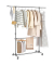 Rollgarderobe LLR401 grau Metall 101,0 - 166,0 x 113,0 - 180,0 cm