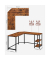 Schreibtisch, 76cm (H), 88 / 138x49cm (BxT), L-Form, braun / schwarz