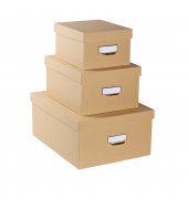 Aufbewahrungsbox Office by me 79602E, Recyclingkarton, Papier kaschiert beige
