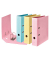 Ordner PURE Pastell 15081382F, A4 80mm Karton vanille-Gelb/Flamingo-Pink/Himmel-Blau