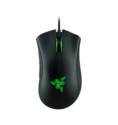 DeathAdder Essential Maus ergonomisch kabelgebunden grün, schwarz