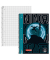 Collegeblock 10-67928321 Ninja Power, Ninja, Lineatur 28 / kariert mit Rand innen/außen, A4, 90g, schwarz, 80 Blatt