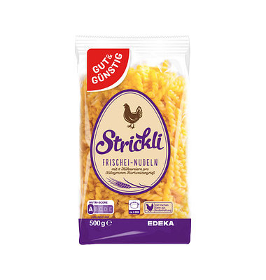 Frischei-Strickli Teigwaren 500,0 g Frischei-Strickli Teigwaren 500,0 g