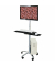 Sitz-Steh-Fahrstation 17.99.1174, für 1 Monitor, 60cm breit, höhenverstellbar, zerlegt, schwarz/silber