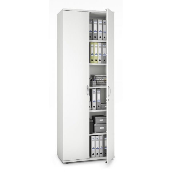 4251635600882 - Flügeltürenschrank MULTI M pro 256540 abschließbar 6 OH weiß 80x225x42cm (BxHxT) 4251635600882 Deskin