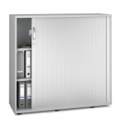 Rollladenschrank MULTI M pro 257419, abschlie&szlig;bar, 2x3 OH, lichtgrau/alusilber, 120x114x42cm (BxHxT)