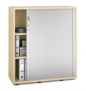 Rollladenschrank MULTI M pro 252553, abschlie&szlig;bar, 3 OH, ahorn/alusilber, 100x114x42cm (BxHxT)