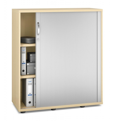 Rollladenschrank MULTI M pro 252553, abschlie&szlig;bar, 3 OH, ahorn/alusilber, 100x114x42cm (BxHxT)