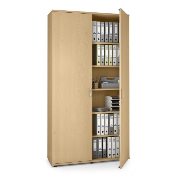 4251635602749 - Flügeltürenschrank MULTI M pro 250428 abschließbar 2x6 OH buche 120x225x42cm (BxHxT) 4251635602749 Deskin