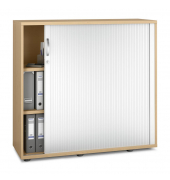 Rollladenschrank MULTI M pro 257420, abschlie&szlig;bar, 2x3 OH, buche/alusilber, 120x114x42cm (BxHxT)