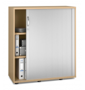 Rollladenschrank MULTI M pro 252552, abschlie&szlig;bar, 3 OH, buche/alusilber, 100x114x42cm (BxHxT)