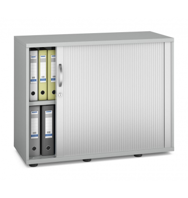 Rollladenschrank MULTI M pro 252559, abschlie&szlig;bar, 2 OH, lichtgrau/alusilber, 100x78x42cm (BxHxT)