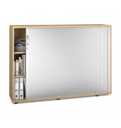 Rollladenschrank MULTI M pro 272619, abschlie&szlig;bar, 2x3 OH, buche/alusilber, 160x114x42cm (BxHxT)