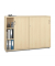 Schiebet&uuml;renschrank MULTI M pro 272595, abschlie&szlig;bar, 2x3 OH, ahorn, 160x114x42cm (BxHxT)