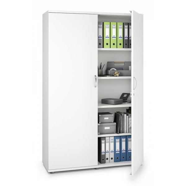 4251635607720 - Flügeltürenschrank MULTI M pro 256539 abschließbar 2x5 OH weiß 120x189x42cm (BxHxT) 4251635607720 Deskin